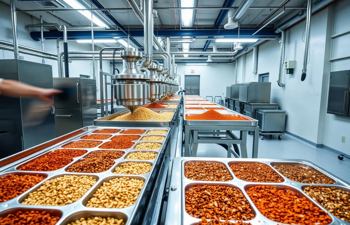 Spices being sorted and quality checked at the Vandu facility
